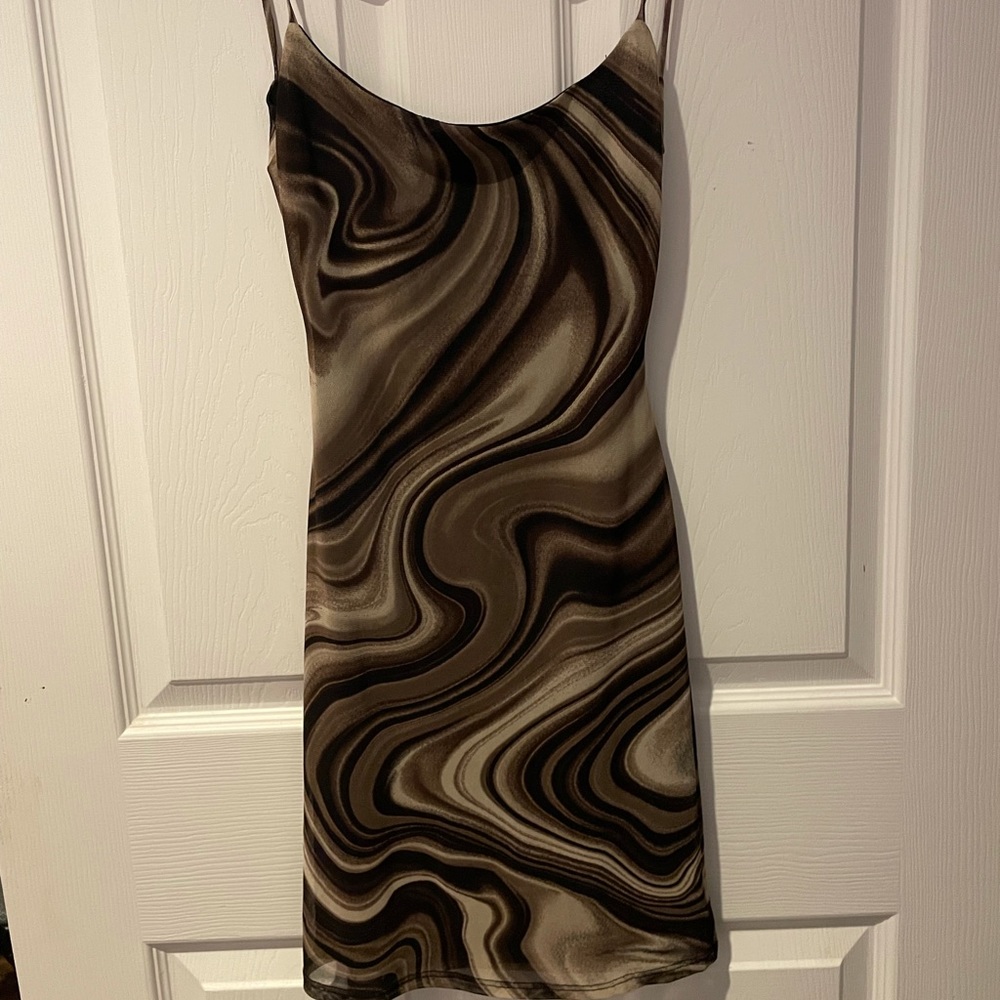 Marble mesh dress